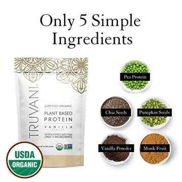Truvani Plant Based Protein Powder - USDA Certified Organic, Vegan, Non-GMO, Dairy Free, Soy Free, & Gluten Free - 2 Packs of 20 Servings Each (Chocolate & Vanilla)