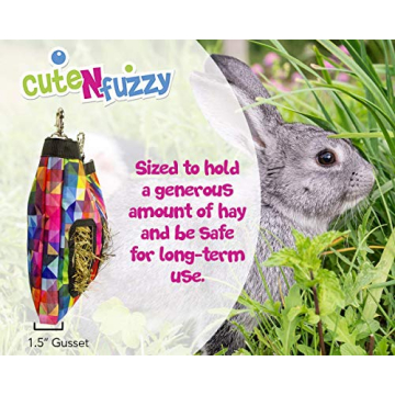 CuteNfuzzy Small Pet Hangable Hay Bag, 18"x11"