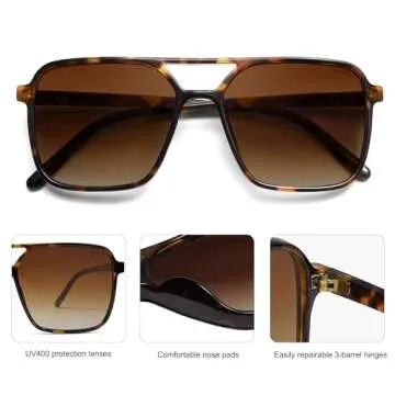 Stylish UV400 Aviator Sunglasses for All Styles
