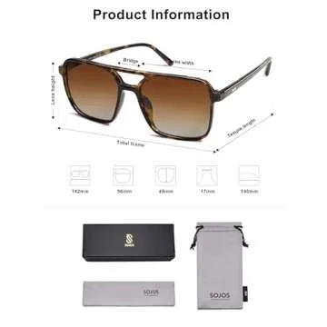 Stylish UV400 Aviator Sunglasses for All Styles