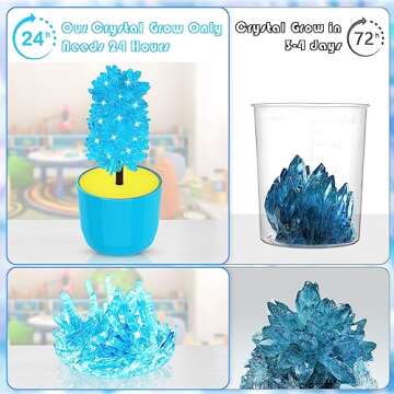 sdaymol Crystal Growing Kit, Science Kits for Kids Age 8-12, DIY Educational Science Experiments Lab Toys - STEM Projects Toys for Kids & Teen Boys/Girls Arts & Crafts Kits Ages 6 7 8 9 10 12