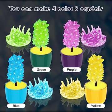 sdaymol Crystal Growing Kit, Science Kits for Kids Age 8-12, DIY Educational Science Experiments Lab Toys - STEM Projects Toys for Kids & Teen Boys/Girls Arts & Crafts Kits Ages 6 7 8 9 10 12