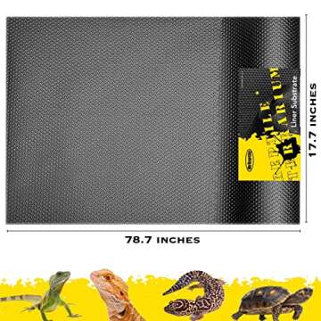 MRREPTILE Reptile Substrate Mat Carpet Bedding, Bearded Dragon Substrate, Reptile Tank Terrarium Liner for Leopard Gecko Lizard Bearded Dragon Tank Accessories
