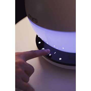 MIRO-NR08M Completely Washable Modular Sanitary Humidifier, Large room, Easy to Clean, Easy to Use, Luma Touch - Premium Cool-Mist Humidifier. Touch Control Colorful LEDs, Powerful humidification