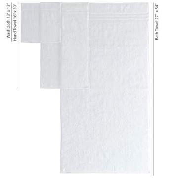 Hawmam Linen White 6-Piece Turkish Cotton Towel Set