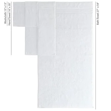Hawmam Linen White 6-Piece Turkish Cotton Towel Set
