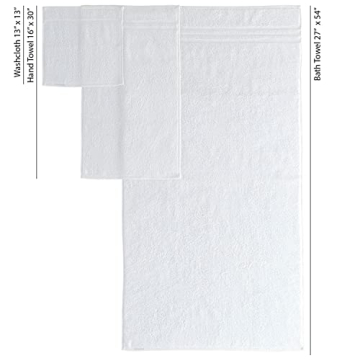 Hawmam Linen White 6-Piece Turkish Cotton Towel Set