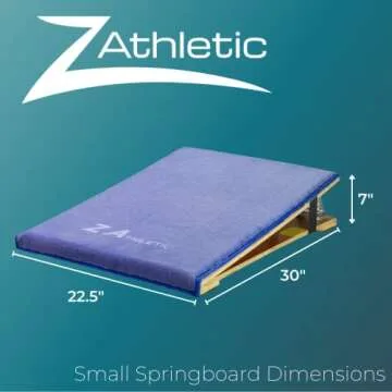 Z Athletic Junior Gymnastics Springboard for Home or Gym with Adjustable Springs, Small
