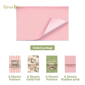 NICROHOME EUR Christmas Tissue Paper Set for Festive Wrapping