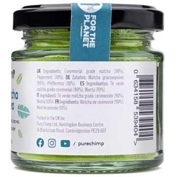 PureChimp Matcha Green Tea Powder Ceremonial Grade Mint