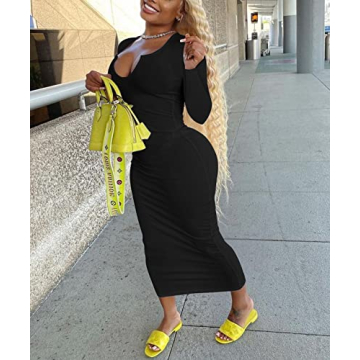 Stylish MOEENCN Bodycon Maxi Dress for Effortless Elegance