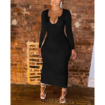 Stylish MOEENCN Bodycon Maxi Dress for Effortless Elegance