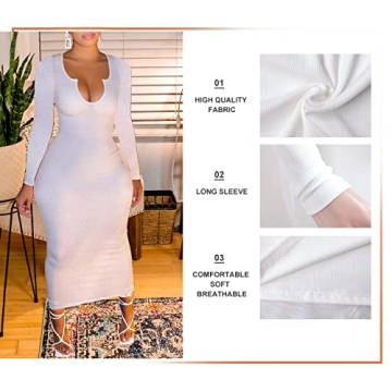 Stylish MOEENCN Bodycon Maxi Dress for Effortless Elegance