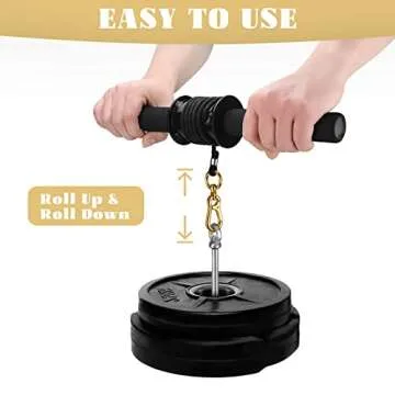 ActionEliters Wrist Roller Trainer - Forearm Roller Exercise Wrist Forearm Strength Training Workout Wrist & Forearm Blaster