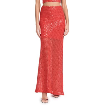 Eye-Catching Sabina Musayev Juliana Skirt in Radiant Red