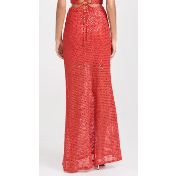 Stylish Sabina Musayev Juliana Skirt Radiant Red