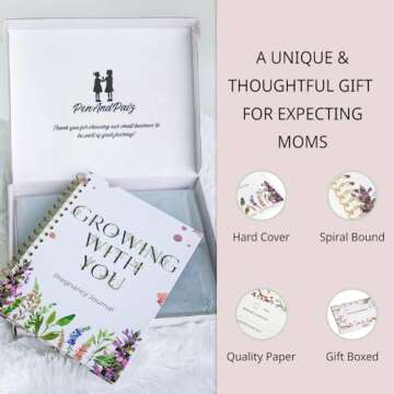 Beautiful Pregnancy Journal for First Time Moms | 94 Pages