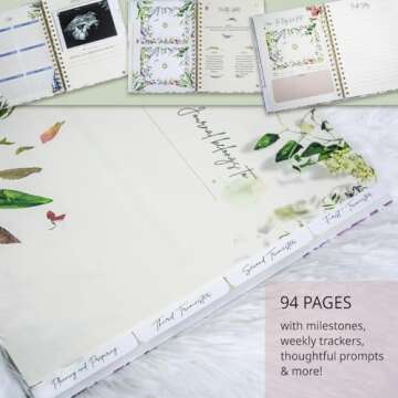Beautiful Pregnancy Journal for First Time Moms | 94 Pages