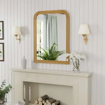 WallBeyond Wood Mirror for Wall Decor 18x24 Inch Small Bathroom Vanity Rectangle Mirror for Hallway Bedroom Living Room(Horizontal/Vertical Natural)