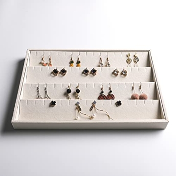 Frebeauty Stackable Velvet Jewelry Organizer Trays Set