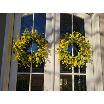 GRBAMBI 24 Inch Eucalyptus Daisy Wreath for Home