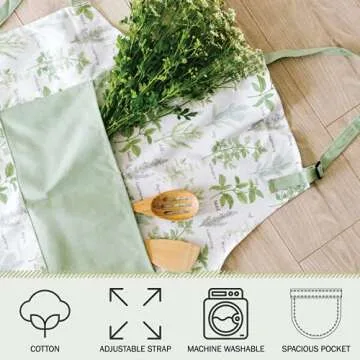 Stylish Sage+Stitch Adjustable Kitchen Apron with Pockets