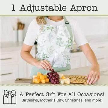 Stylish Sage+Stitch Adjustable Kitchen Apron with Pockets