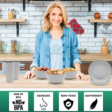 Miizula Wheat Straw Dinnerware Set - Eco-Friendly & Durable