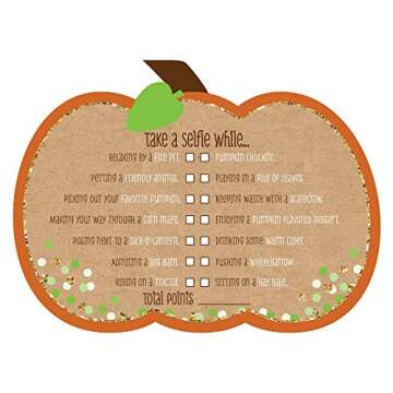Big Dot of Happiness Pumpkin Patch - Selfie Scavenger Hunt - Fall, Halloween or Thanksgiving Party G...