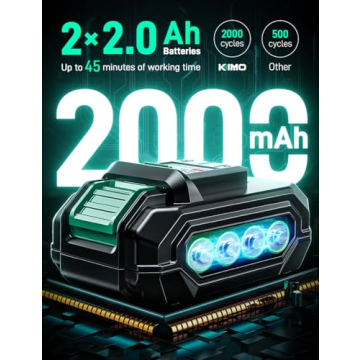 KIMO 20V Cordless Ratchet Wrench Set - 7 Sockets