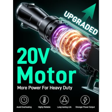 KIMO 20V Cordless Ratchet Wrench Set - 7 Sockets