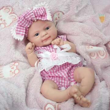 Miaio 14" Reborn Baby Doll - Realistic Soft Silicone Doll