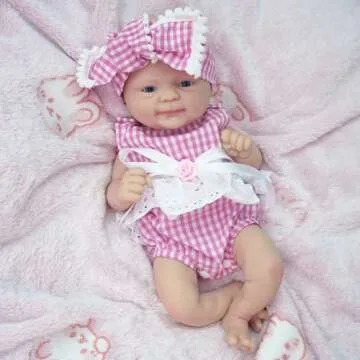 Miaio 14" Reborn Baby Doll - Realistic Soft Silicone Doll