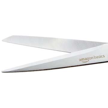Amazon Basics Multipurpose Stainless Steel Scissors 2 Pack