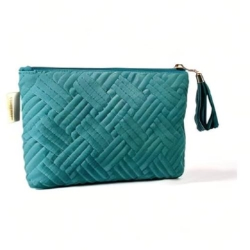 BAGSMART Elegant Teal Cosmetic Bag for Travel & Makeup