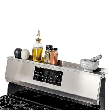 StoveShelf 20" Apartment Length Stainless Steel Finish Magnetic Shelf for Kitchen Stove - Kitchen St...