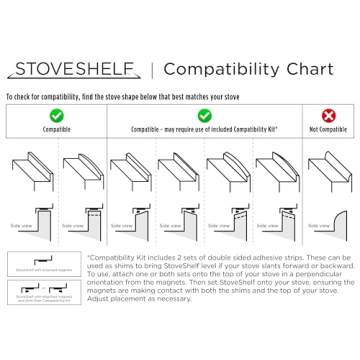 StoveShelf 20" Magnetic Shelf for Kitchen Storage Solution