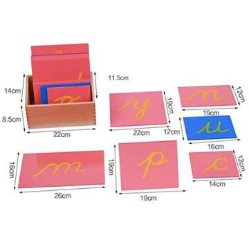 Adena Montessori Sandpaper Letters for Kids Learning