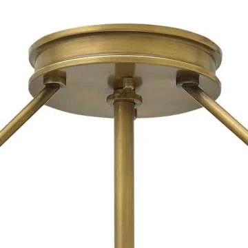 Hinkley Collier Semi-Flush Ceiling Light with Brass Finish