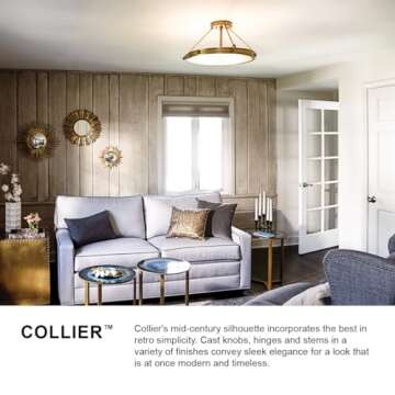 Hinkley Collier Semi-Flush Ceiling Light with Brass Finish