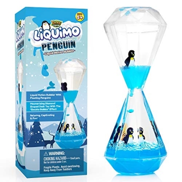 YoYa Toys Liquimo Penguin - Liquid Motion Bubbler for Kids and Adults - Penguin Theme - Satisfying T...