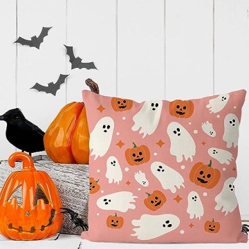 Vibrant Halloween Pillow Cover 18x18 for Home Decor