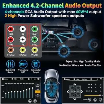 Wireless CarPlay Stereo with 7" Touchscreen & Backup Camera