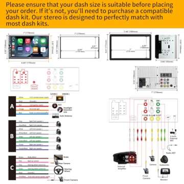 Wireless CarPlay Stereo with 7" Touchscreen & Backup Camera