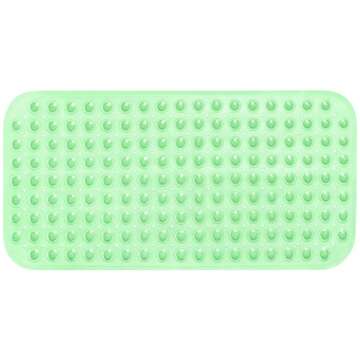 TIKE SMART Large Non-Slip Bathtub & Shower Mat 31 inch x16 inch (Smooth/Non-Textured Tubs Only) Safe...