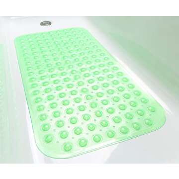 TIKE SMART Non-Slip Bathtub Mat for Smooth Tub Safety