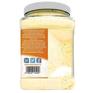 Eggylicious Egg Yolk Powder, Dried Natural Protein Powder, Made from Fresh Eggs, Pasteurized,Smoothi...