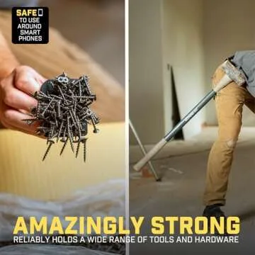 MagMaster Pro | Magnetic Tool and Hardware Holder - Strong Clip-On Belt Magnet Holster for Screws, Nails, Hammer, Sockets, Pliers, Screw Driver, Trowel, Drill Bit, Wrench, or Any Magnetic Tools