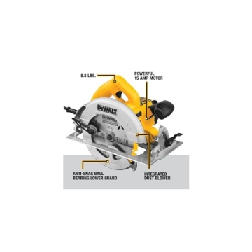 Lightweight DEWALT 7-1/4 Inch Circular Saw for Precision Cutting