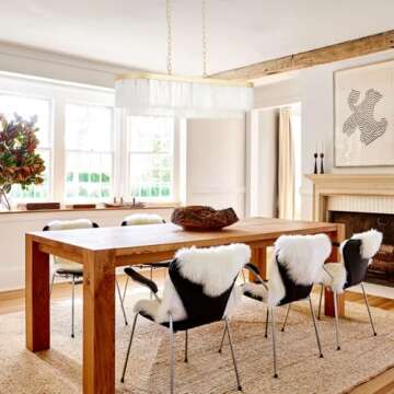 ALICE HOUSE 37.3" Dining Room Chandelier, Gold Contemporary Hanging Light Fixture, 5 Light Modern Island Lighting AL3802-P5